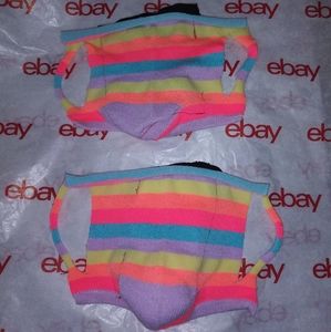 2 Neon Colored DOUBLE Layer HANDMADE SOCK Facemask